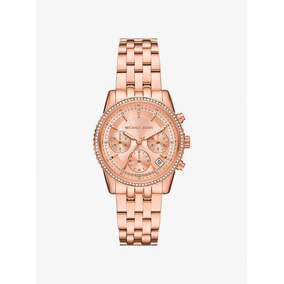 Michael Kors Mini Bryant Pavé Rose Gold-Tone Watch Rose Gold One Size