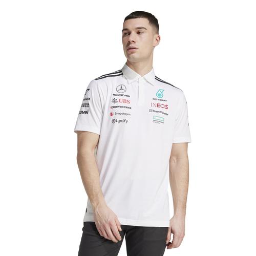 Mercedes AMG Petronas adidas F1 2025 Team Polo - White