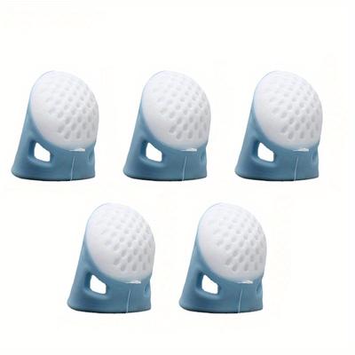 TEMU 5pcs Thimbles - Protectors For Sewing & -, Diy Accessories In Purple/ Image