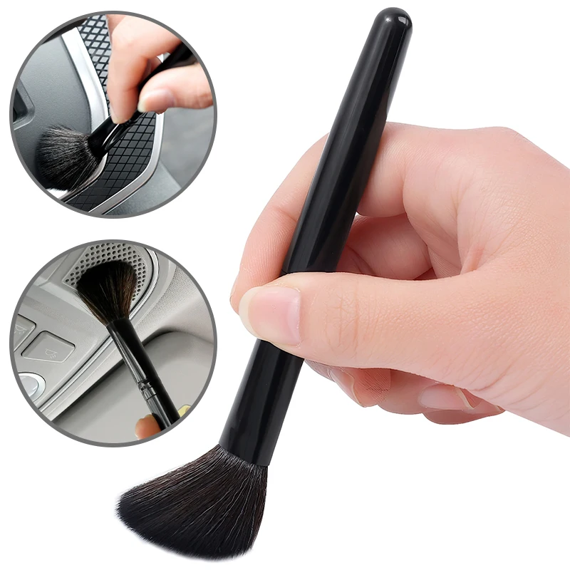2Pcs Auto Detaillierung Ultra Weiche Bürsten Air Outlet Duster Borsten Pinsel Tragbare Auto Waschen Detaillierung Auto Innen Reinigung Werkzeug Image