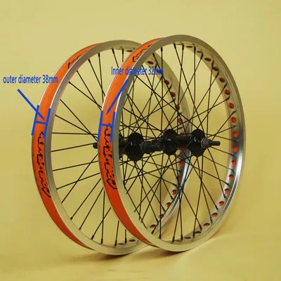 20 Zoll BMX Fahrrad Motocross Rad, Lagerrad Set 9T 36 Loch 14mm Welle, Hohlfelge Rad Set, Fahrrad Rad