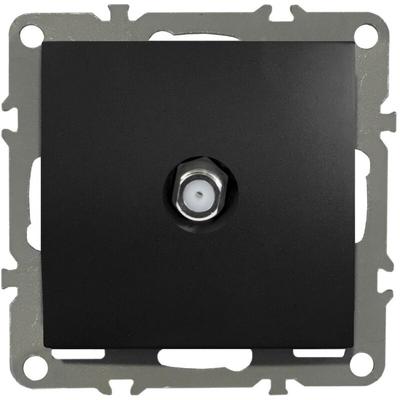 Adelid - Antennendose 1-Loch sat tv Dose F-Stecker Unterputz Schwarz Matt Image