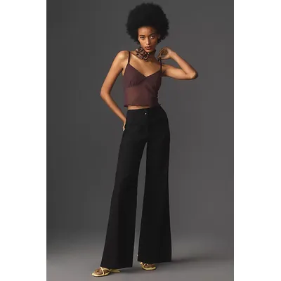 Maeve Junie High-Rise Wide-Leg Flared Trousers