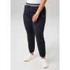 Schlupfhose ANISTON PLUS, Damen, Gr. 54, N-Gr, blau (marine, weiß), Sweatware, Obermaterial: 47% Baumwolle, 47% Modal, 6% Elasthan, unifarben, casual, figurumspielend lang, Hosen, Mit Reißverschlusstaschen