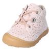 Lauflernschuh PEPINO BY RICOSTA "DOTS WMS: Mittel", Kinder, Gr. 24, rosa (rosa metallic), Leder, metallic, modisch, Schuhe, Schnürschuh m. WMS-System, Leder,Print, Größenschablone zum Download, Topseller