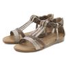Sandale LASCANA "Sommerschuh, Sandalette", Damen, Gr. 37, grau (taupe), Obermaterial: 100% Lederimitat. Futter: 100% Lederimitat. Decksohle: 100% Lederimitat. Laufsohle: 100% Lederimitat, unifarben, Glitzer, modisch, Schuhe, mit Glitzersteinen und...