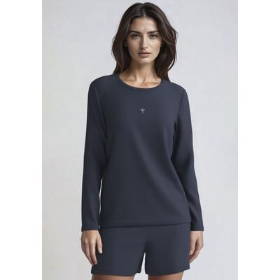 Shorts JOOP "Cosy", Damen, Gr. 38, N-Gr, blau (navy), Obermaterial: 95% Baumwolle, 5% Elasthan, unifarben, casual, Basic ca. Mitte Oberschenkel, Hosen, mit bequemem Stretchbund Image