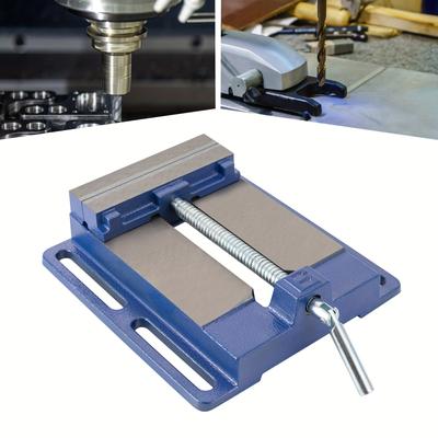 TEMU Oukaning 6-inch Bench Vice For Workbench, Heavy-duty Metal Clamp Tool, Manual , Woodworking Vise For Press-job Without Electricity Image