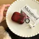 Custodia per auricolari IMD con sbavature rosse per Apple Airpods 2, Airpods 3, Airpods 4, Airpods Pro Pro 2