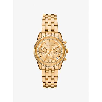 Michael Kors Mini Ritz Pavé Gold-Tone Watch