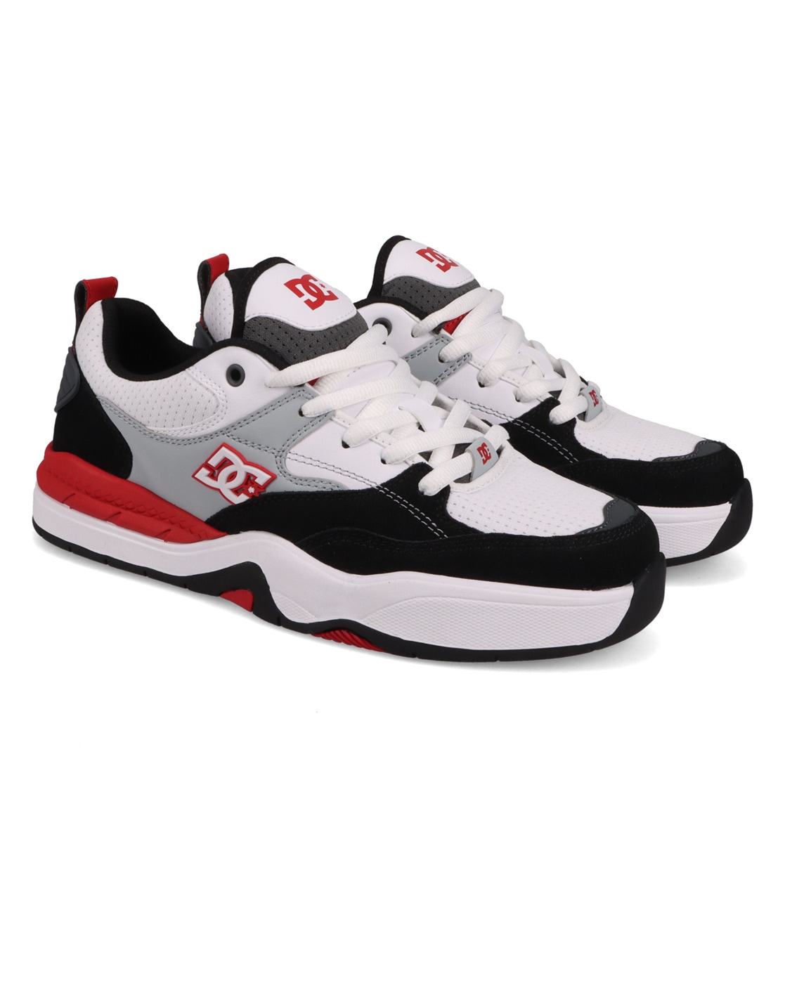 Sneaker DC SHOES "DC Ascend", Herren, Gr. 6(38), schwarz (schwarz, grau, weiß), Obermaterial:Obermaterial: Leder (Kuh) / Futter: Textil / Außensohle: Gummi;, Schuhe Sneaker