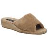 Pantolette JOSEF SEIBEL "Marseille 01", Damen, Gr. 39 (6), beige (champagner), Textil, casual, Schuhe, Wellness Schuh, Hausschuh, Pantolette mit Keilabsatz