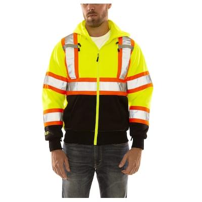 TINGLEY S78122C High Visibility Sweatshirt,4XL,Polyester