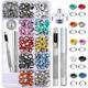 Kit occhielli, 500 set occhielli da 5 mm, occhielli in metallo, 10 colori kit occhielli occhielli