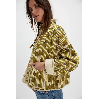 Chloe Jacket at Free People in Moss, Size: Large