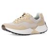 Keilsneaker GABOR ROLLINGSOFT, Damen, Gr. 41, beige, Textil, Ziegenveloursleder, unifarben, sportlich, Schuhe Sneaker, Freizeitschuh, Halbschuh, Schnürschuh mit OPTIFIT-Fußbett