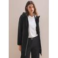 Kurzmantel CECIL, Damen, Gr. XXL (46), schwarz, Stoff, Obermaterial: 92% Polyester, 8% Elasthan; Futter: 100% Polyester, unifarben, casual, normal Po-bedeckend, ohne Ausschnitt, Langarm Bündchen, Mäntel, mit reflektierenden Details