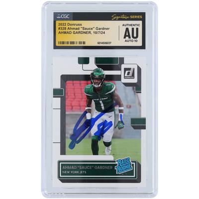 V106832 JET Ahmad Gardner New York Jets Autogramm 2022 Panini Donruss #328 CGC Fanatics Zeuge authentifiziert Auto 10 Rookie-Karte 1 Ahmad Sauce Gardner AUT PAA TRADING CARDS 45642 AUTTRC CA01F06840 #39 Image