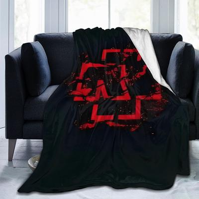 TEMU Inspired Printed Flannel Blanket - Soft, Warm, Cozy For Sofa, Bed, Office, Camping, Travel, Home Decor - Ideal Birthday & Holiday Gift, All - Anime Theme, , 100% Polyester, 250-300gsm Image