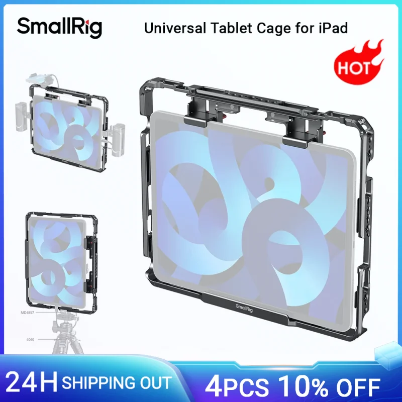 SmallRig Universal-Tablet-Käfig für iPad für iPad Mini für iPad Pro mit Sonnenhaube 1/4"-20 & 3/8"-16 Positionierungslöcher -MD5059 Image