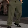 2024 Herren Elegante Mode Party Hochzeit Anzug Hosen Armee Grün Weiche Tasche Hosen männer Luxus Breite Bein Anzüge Hosen plus Größe
