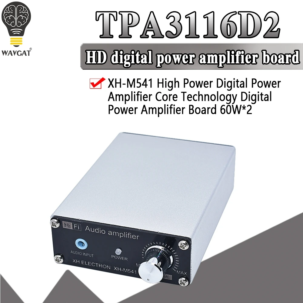 2x50W Klasse D HIFI Audio Verstärker Verlustfreie Digitale Power Verstärker Bord Unterstützung Audio Eingang DC12-24V TPA3116D2 Image