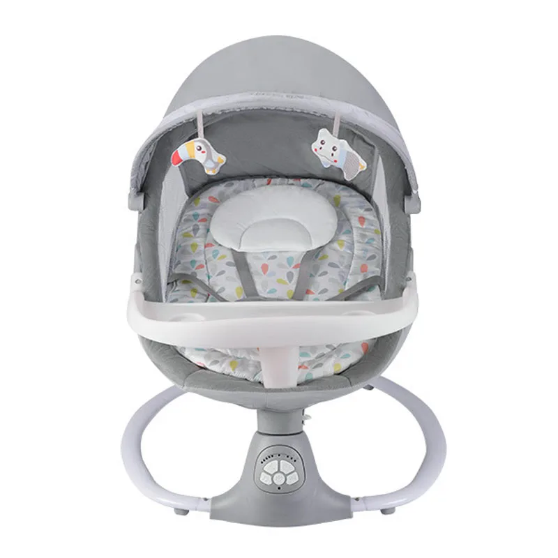 Babywiege, elektrische Wiege, Babyschaukelstuhl, Schaukelstuhl für Neugeborene, Babybett, Babyschaukel, elektrischer Babywippe für Kleinkinder mit 5 Geschwindigkeiten