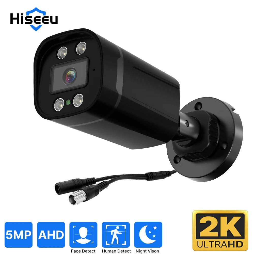 Hiseeu 5MP AHD Kamera Home Video Gesichtserkennung Indoor Outdoor CCTV Überwachung Wired Analog Kameras H.265 XMEye Pro Image