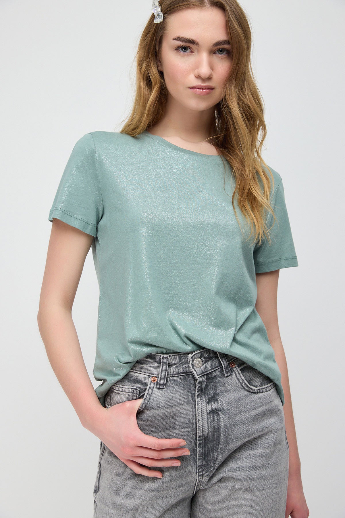 Schimmer Fahrrad Hals Basic in Leuchtendem Stoff Image