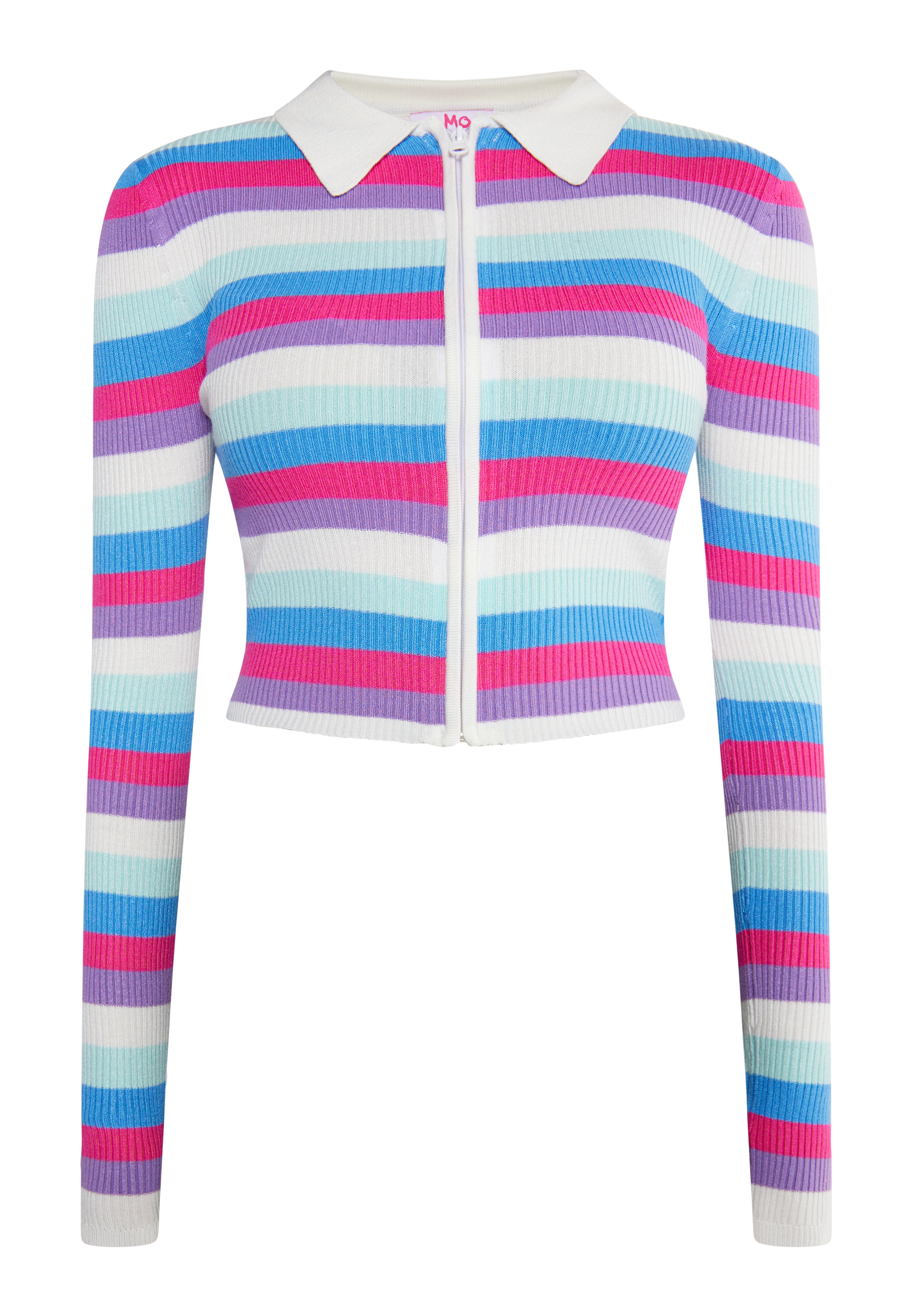 Mymo Gestreifte Zimmer Damen Wollweiß Mehrfarbig Image