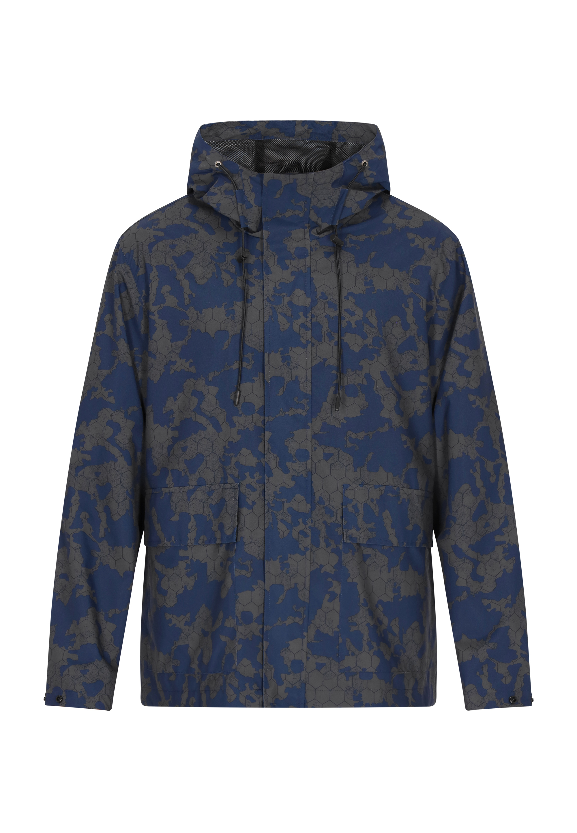 Mo Anorak Herren Dunkelgrau Marine Camouflage Image