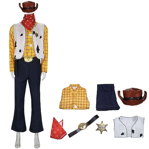 Woody Cosplay Kostüm Outfits Halloween Requisiten Anime Halloween for Herren Erwachsene Weihnachten Halloween Neujahr Leistung Party Image