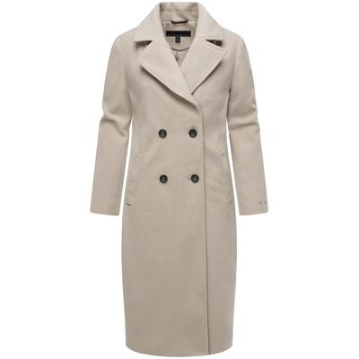 Langmantel NAVAHOO "Sternlein 14", Damen, Gr. XXL (44), weiß (bone), Obermaterial: 90% Polyester, 10% Viskose, Innenfutter: 100% Polyester, Ärmelfutter: 100% Polyester, elegant, gerade kniebedeckend, Langarm Ärmel ohne Ärmelschlitz normaler Saum,... Image