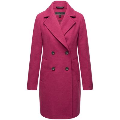 Kurzmantel NAVAHOO "Frostjuwel 14", Damen, Gr. XL (42), rot (weinrot), Obermaterial: 80% Polyester, 10% Modacryl, 10% Viskose, Innenfutter: 100% Polyester, Ärmelfutter: 100% Polyester, elegant, gerade ca. Mitte Oberschenkel, Langarm Ärmel ohne... Image