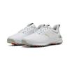 Golfschuh PUMA "IGNITE Innovate Golfschuhe aus Leder Herren", Gr. 44.5, grau (weiß ash gray), Obermaterial: Textil, Kuhleder, Synthetik; Futter: Textil; Innensohle: Textil; Laufsohle: Synthetik, Schuhe