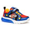 Sneaker GEOX "J CIBERDRON BOY Blinkschuh", Kinder, Gr. 25, blau (blau, rot), Textil, Synthetik, modisch, Schuhe, Retro Sneaker, Blinkschuh mit Super Mario Motiv