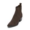 Chelseaboots MARC O'POLO "mit Innenzipper", Damen, Gr. 40, braun (schwarz braun), Obermaterial: 100% Leder (Rind), unifarben, Schuhe