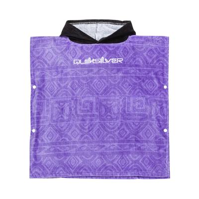 Badeponcho QUIKSILVER "Hoody Towel", Damen, dusted peri, 100% Baumwolle, Hausmäntel