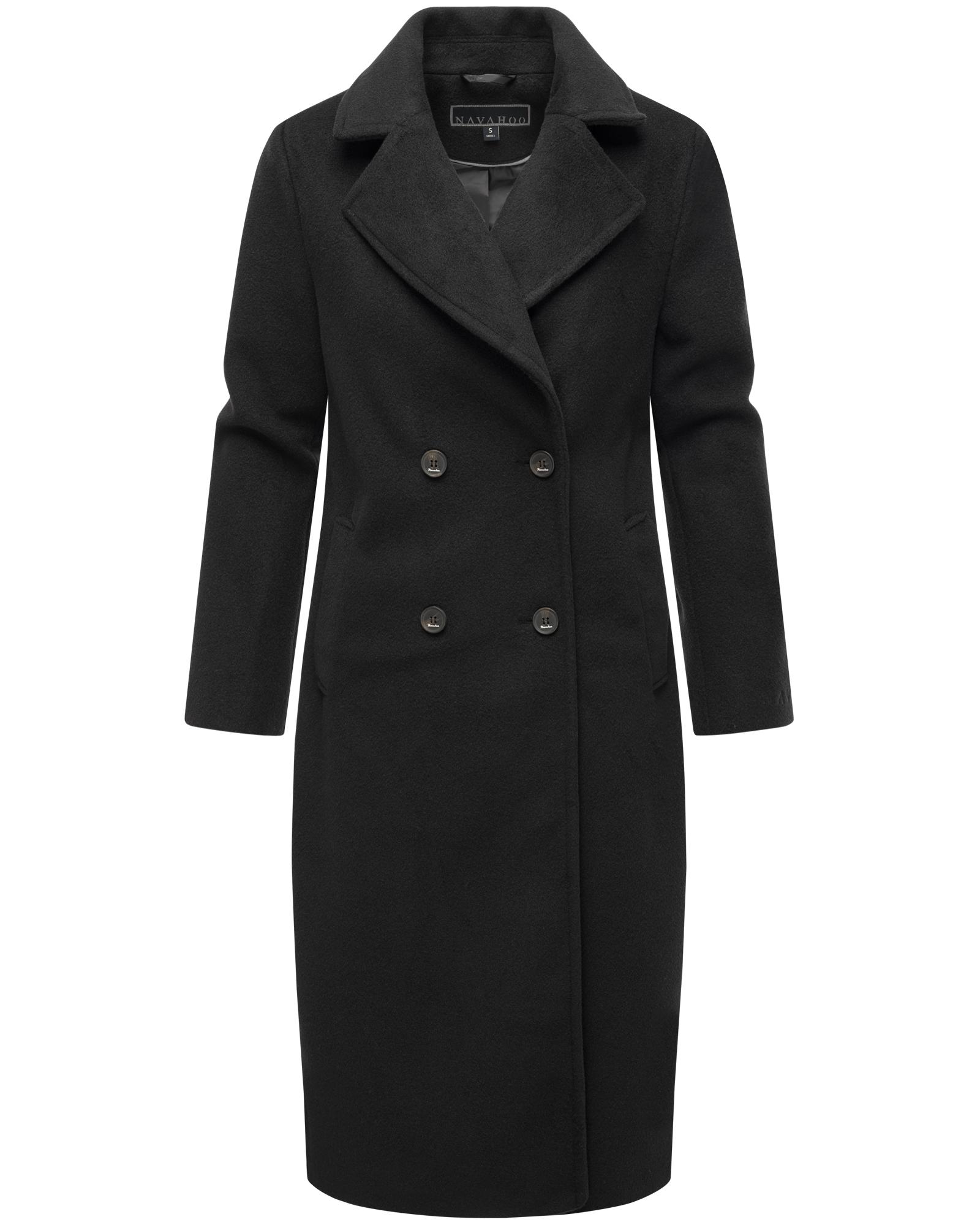 Langmantel NAVAHOO "Sternlein 14", Damen, Gr. M38, schwarz, Obermaterial: 90% Polyester, 10% Viskose, Innenfutter: 100% Polyester, Ärmelfutter: 100% Polyester, Elegant, gerade kniebedeckend, Ärmel ohne Ärmelschlitz normaler Saum, Mäntel, Kurzmantel... Image