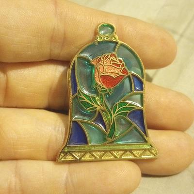 Disney Jewelry | Beauty And The Beast, Rose Pink, Euc | Color: Pink | Size: Os