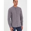 BLEND Langarmhemd Herren Regular Fit Baumwolle grau, S