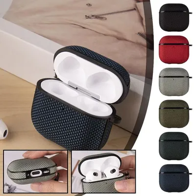 Neue Nylon Kopfhörer Abdeckung Für Airpods 4 4th Generation Fall Kopfhörer Shell Wasserdichte Funda Für Apple AirPods 4 Fällen mit Haken Image