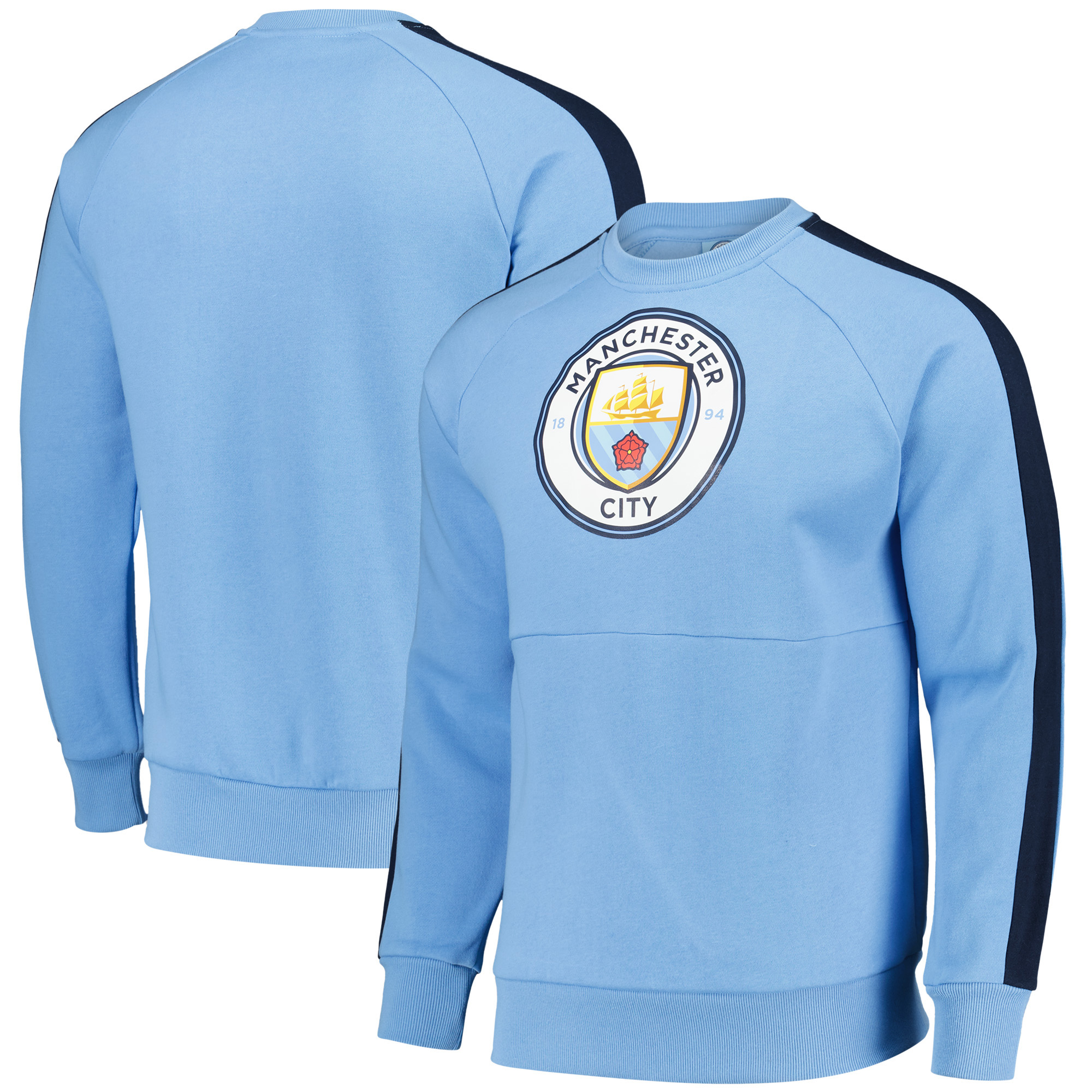 Manchester City Core Sweatshirt mit großem Wappen – Himmelblau – Herren Image