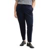 Jerseyhose TOM TAILOR PLUS, Damen, Gr. 52, N-Gr, blau (sky captain blau), Jersey, Obermaterial: 60% Viskose, 34% Polyamid, 6% Elasthan. Futter: 100% Polyester, unifarben, casual, normal knöchellang, Hosen, mit Stretch, auch in großen Größen