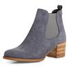 Chelseaboots TAMARIS, Damen, Gr. 38, blau (jeansfarben), Veloursleder, modisch, Schuhe, Cowboy Stiefelette, Westernboots mit komfortablem Stretcheinsatz