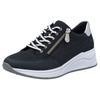 Keilsneaker RIEKER, Damen, Gr. 38, silber (nachtblau, silberfarben), Lederimitat, sportlich, Schuhe Sneaker, Halbschuh, Schnürschuh, Freizeitschuh mit Lettern bedruckt