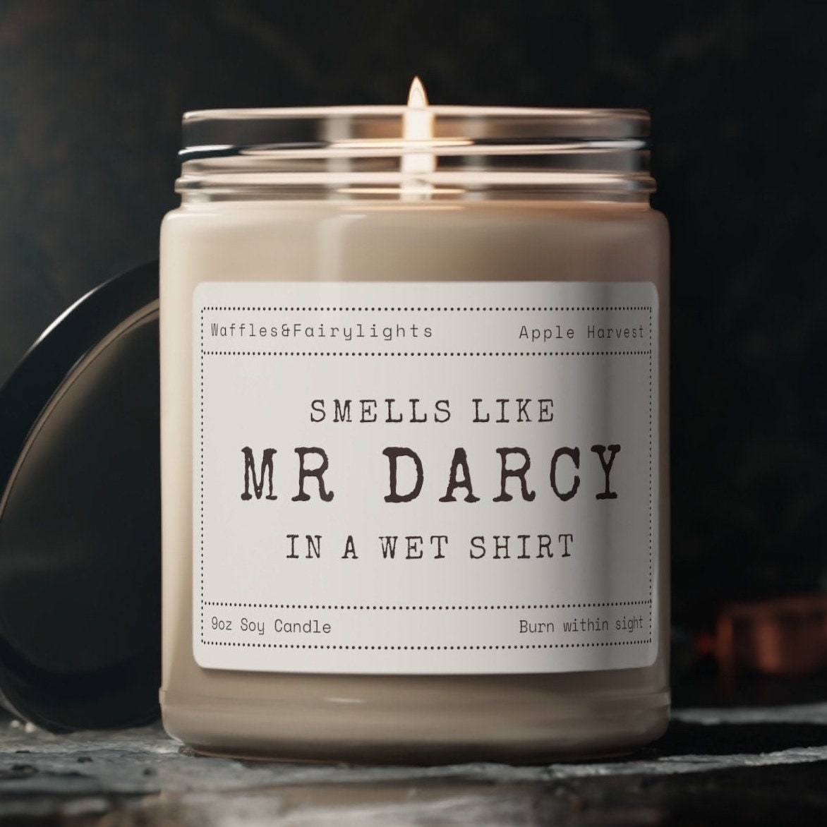 Candela per amanti dei libri Mr Darcy, regalo divertente per amanti dei libri, Orgoglio e pregiudizio, regali di Jane Austen, candela a forma di libro