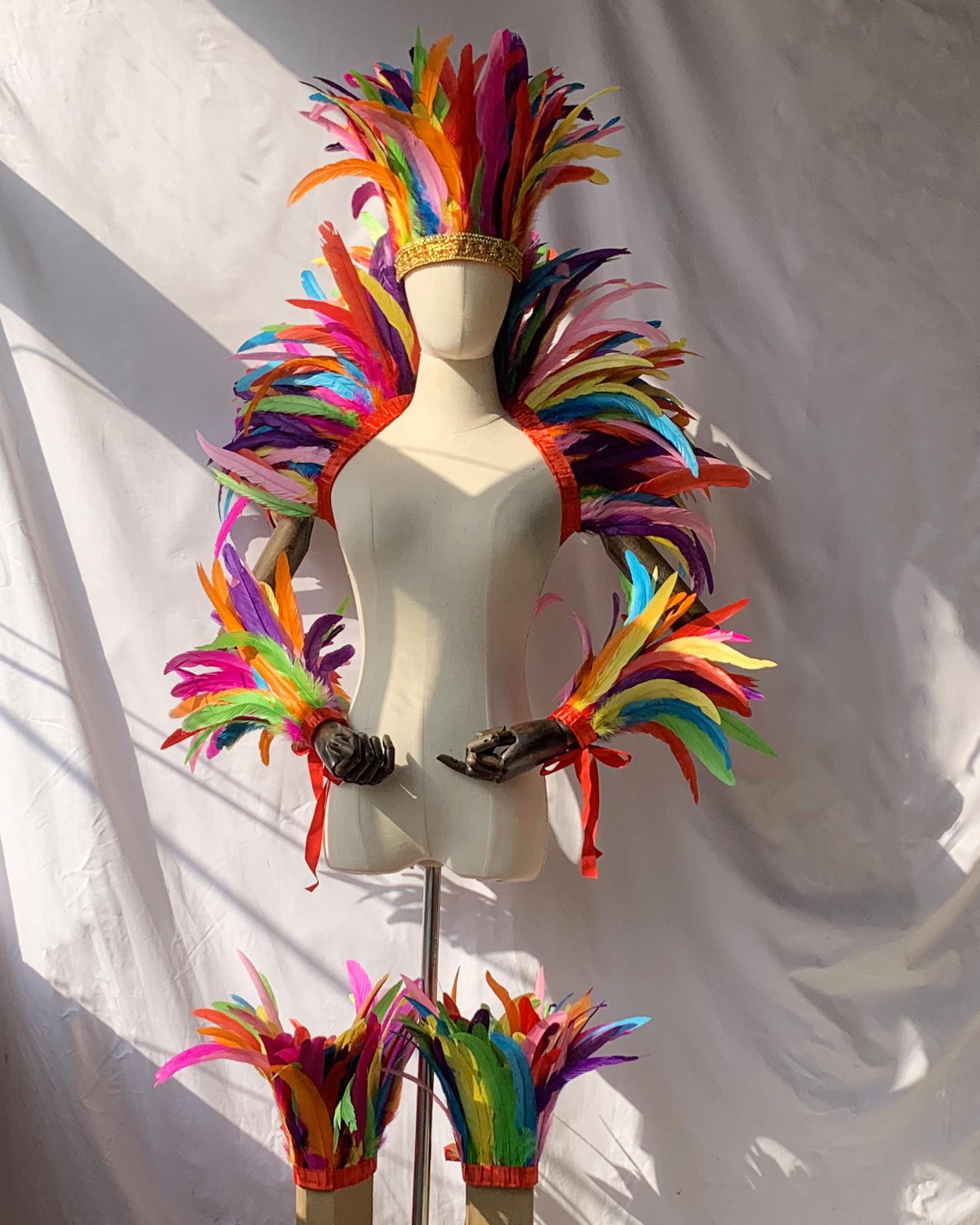 Scialle di piume da ballerina a 4 strati/Sciarpa di piume di carnevale/Sciarpa di piume per spettacoli teatrali/Costume di Halloween/Spettacolo/Sciall