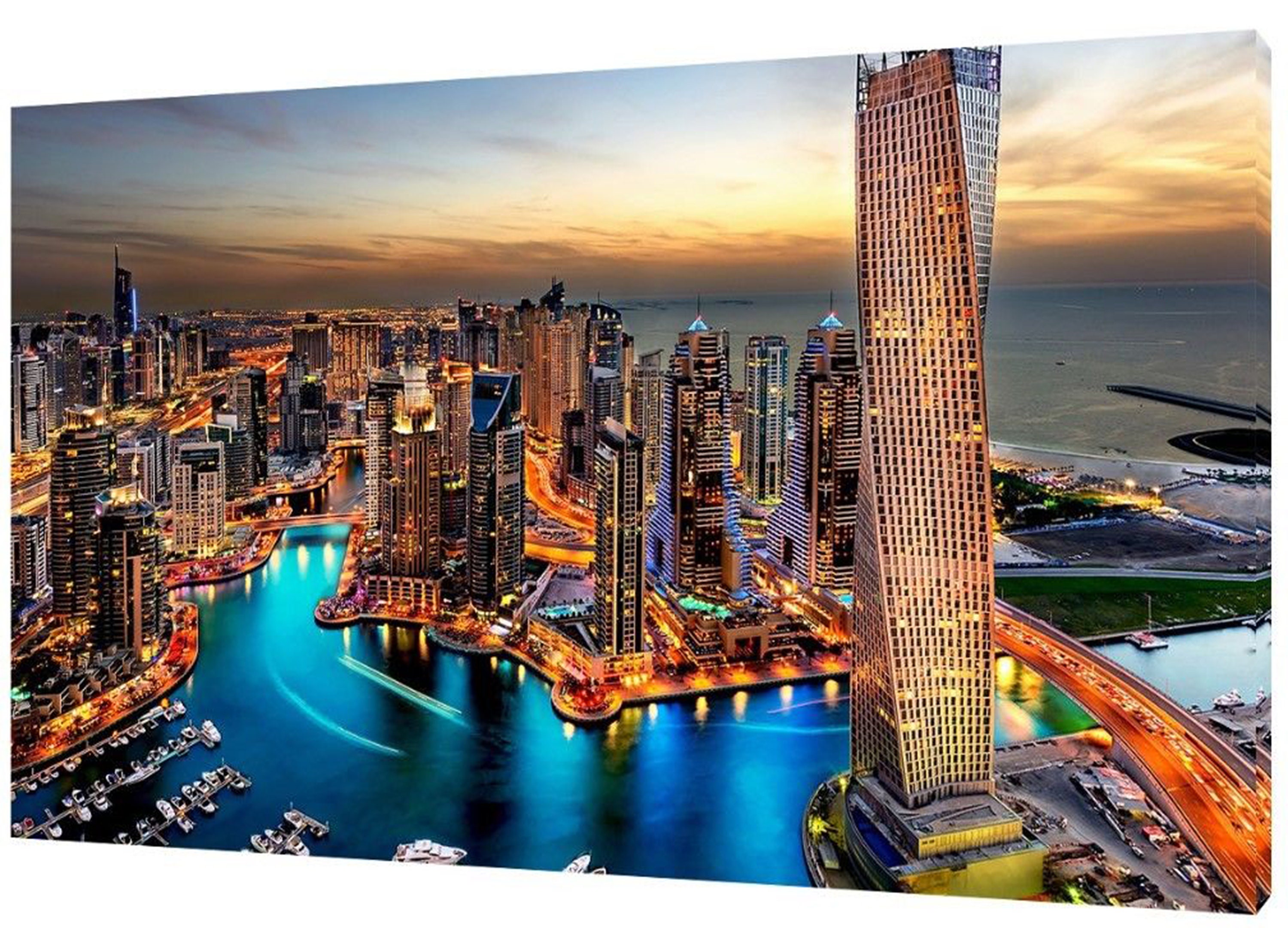 Dubai Architecture sky view Stampa fotografica su tela incorniciata Wall Art Home Decor