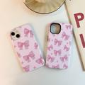 Fiocco rosa per iPhone 16 15 13 12 11, iPhone 14 13 12 11 Pro Max Matte 14 15 Plus Custodia, iPhone 7/8/12/13 Mini Custodia XR SE Custodia